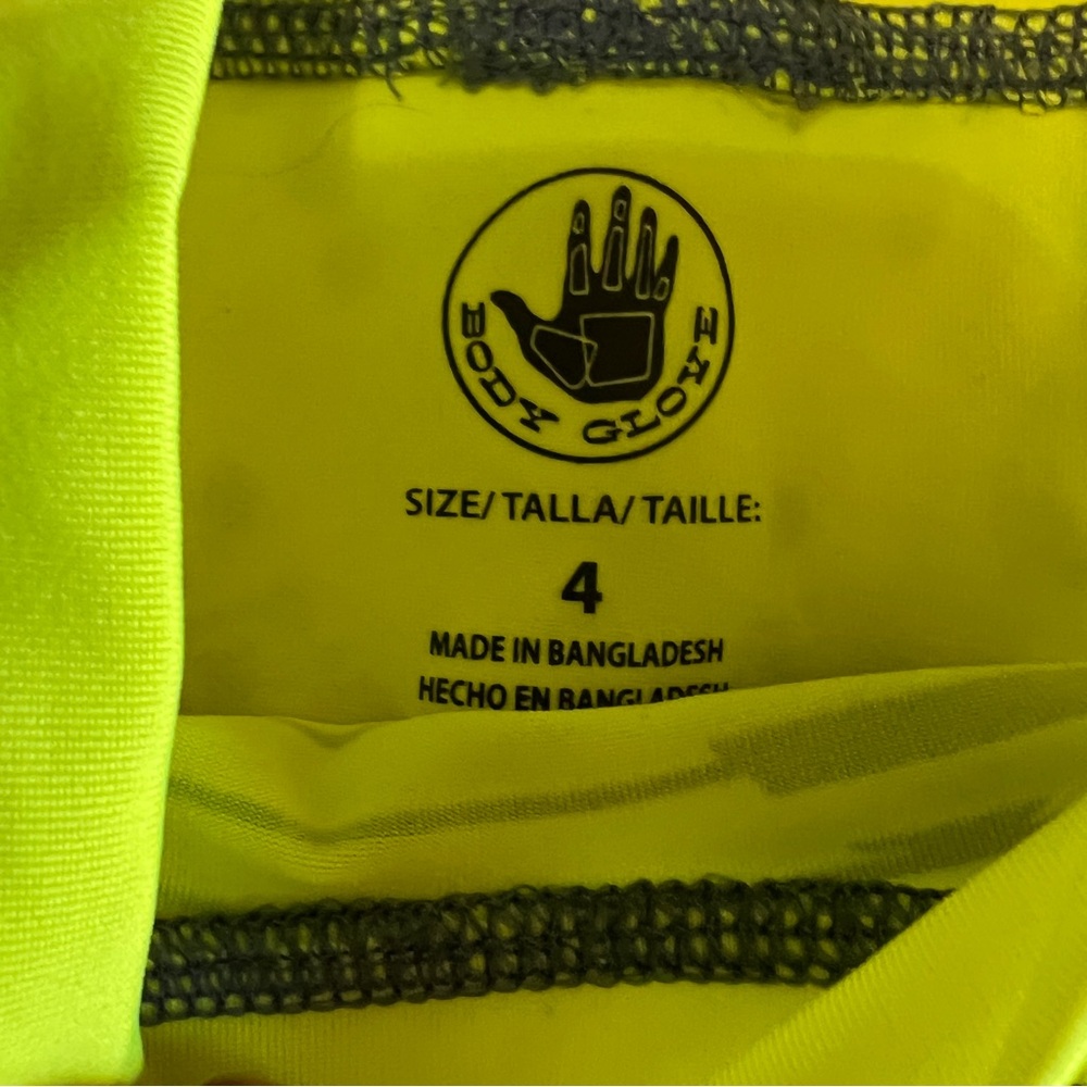 4T Kids Rashguard Set - Neon Yellow and Blue - Picture 3 of 6